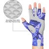image:imageKastKing La Sal Fishing Gloves UPF50 Sun Gloves UV Protection Fingerless Gloves Men Women for Outdoor Kayaking Rowing Paddling Canoeing HuntingE Boulder Camo Royale