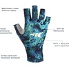 image:imageKastKing La Sal Fishing Gloves UPF50 Sun Gloves UV Protection Fingerless Gloves Men Women for Outdoor Kayaking Rowing Paddling Canoeing HuntingF Boulder Camo Aquarius