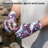 image:imageKastKing La Sal Fishing Gloves UPF50 Sun Gloves UV Protection Fingerless Gloves Men Women for Outdoor Kayaking Rowing Paddling Canoeing HuntingI Boulder Camo Patriot Fade