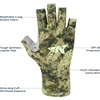 image:imageKastKing La Sal Fishing Gloves UPF50 Sun Gloves UV Protection Fingerless Gloves Men Women for Outdoor Kayaking Rowing Paddling Canoeing HuntingL Boulder Camo Tan