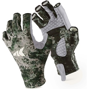 image:imageKastKing La Sal Fishing Gloves UPF50 Sun Gloves UV Protection Fingerless Gloves Men Women for Outdoor Kayaking Rowing Paddling Canoeing HuntingC Boulder Camo Origins