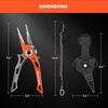 image:imageKastKing AlumaStream Finesse Fishing Tool Combo 75 Aluminum Saltwater Fishing Pliers Crossover Pliers Wacky amp Neko Rig Plier with ORing Storage Fishing Tool Combo Fishing Gifts for MenA75 Aluminum Plier