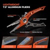 image:imageKastKing AlumaStream Finesse Fishing Tool Combo 75 Aluminum Saltwater Fishing Pliers Crossover Pliers Wacky amp Neko Rig Plier with ORing Storage Fishing Tool Combo Fishing Gifts for MenA75 Aluminum Plier