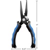 image:imageKastKing Intimidator Fishing Pliers Corrosion Resistant Polymer Coated Fishing Tools Tungsten Carbide Cutters Saltwater Resistant Fishing GearH7 Split Ring W Braid Cutters  Heavy Duty