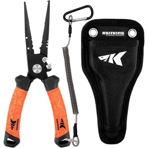 image:imageKastKing Speed Demon Pro Fishing Pliers 420 Stainless Steel Fishing Tools Saltwater Resistant Fishing Gear Tungsten Carbide Cutters Corrosion Resistant Coating SuperPolymer Grip HandlesB 85 Split Ring Nose