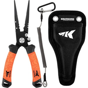 image:imageKastKing Speed Demon Pro Fishing Pliers 420 Stainless Steel Fishing Tools Saltwater Resistant Fishing Gear Tungsten Carbide Cutters Corrosion Resistant Coating SuperPolymer Grip HandlesD 85 Straight Nose