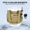 image:imageKastKing Karryall Fishing Bucket Organizer for 5 Gallon Bucket Ice Fishing Tackle Bag with Adjustable Buckle Rod amp Plier Holder and MultiPockets for Fishing Gear amp Accessories StorageKhakiKhaki