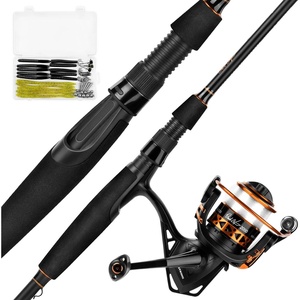 image:imageKastKing Brent Chapman Baitcasting Reel and Rod Combo Tailored Tackle Kits Prespooled Design IM6 Graphite 2Pc Blanks 5  1 Ball Bearings Aluminum Oxide Ringed Stainless Steel Guides EVA HandlesSpin68 M 2000 Reel Finesse Spin Kit