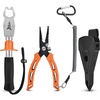 image:imageKastKing Fishing Pliers Fish Lip Gripper or Fish Scale Combo Saltwater Resistant Fishing Tools Fishing Gear with Rubber Handle Lanyard Line Cutter Hook Remover with Sheath Ice Fishing Gift Men