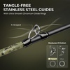image:imageKastKing Spartacus Defender TwinTip Fishing Rod and Reel Combo Spinning amp Baitcaster Combo KastFlex IM7 Graphite 2Piece Blanks with Backup Tip Section PTS System EVA HandlesCast Right Reel  70 M Rod2pcs Extra Tip