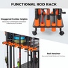 image:imageKastKing V12 Gear Trolley Indoor Fishing Rod Holder for 12 Combos 3Tier Fishing Rod Rack With Peg Wall Patented Builtin Line Spooler Mobile Tackle Storage Cart With Locking WheelsAStandard Model 10 Rods