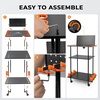 image:imageKastKing V12 Gear Trolley Indoor Fishing Rod Holder for 12 Combos 3Tier Fishing Rod Rack With Peg Wall Patented Builtin Line Spooler Mobile Tackle Storage Cart With Locking WheelsBPro Model 12 Rods
