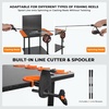 image:imageKastKing V12 Gear Trolley Indoor Fishing Rod Holder for 12 Combos 3Tier Fishing Rod Rack With Peg Wall Patented Builtin Line Spooler Mobile Tackle Storage Cart With Locking WheelsAStandard Model 10 Rods