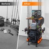 image:imageKastKing V12 Gear Trolley Indoor Fishing Rod Holder for 12 Combos 3Tier Fishing Rod Rack With Peg Wall Patented Builtin Line Spooler Mobile Tackle Storage Cart With Locking WheelsAStandard Model 10 Rods