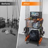 image:imageKastKing V12 Gear Trolley Indoor Fishing Rod Holder for 12 Combos 3Tier Fishing Rod Rack With Peg Wall Patented Builtin Line Spooler Mobile Tackle Storage Cart With Locking WheelsBPro Model 12 Rods