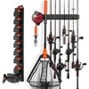 image:imageKastKing GravityLock V8 Multifunction Fishing Rod Holder Wall Mounted Fishing Rod Rack Holds 8 Fishing Rods or Combos One Adjustable Clip Patented Builtin Line Spooler amp Cutter HeavyDuty GripAV8 Store 8 Combos With Line Spooler  1 Pack