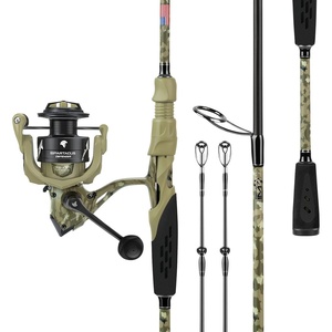 image:imageKastKing Spartacus Defender TwinTip Fishing Rod and Reel Combo Spinning amp Baitcaster Combo KastFlex IM7 Graphite 2Piece Blanks with Backup Tip Section PTS System EVA HandlesSpin70 Mh3000 Reel 2pcs Extra Tip
