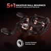 image:imageKastKing Brutus TwinTip Fishing Rod and Reel Combo Baitcaster Spinning amp Spincast Combos IM6 Graphite 2Piece Rod with Backup Tip Section EVA Handle Durable amp Sensitive Freshwater FishingCast Right Reel  70 Mh Rod2 Pcs  Extra Tip