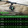 image:imageKastKing Zephyr DualTip Fishing Rod and Reel ComboSpinning amp Baitcaster ComboDual Tips Section for Different PowersIM6 Graphite 2Piece Rod with Extra TipSensitive amp PowerfulFreshwater FishingSpin 60 L Ml Dualtip Rod  2000 Reelblack