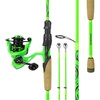 image:imageKastKing Zephyr DualTip Fishing Rod and Reel ComboSpinning amp Baitcaster ComboDual Tips Section for Different PowersIM6 Graphite 2Piece Rod with Extra TipSensitive amp PowerfulFreshwater FishingSpin 60 Ml M Dualtip Rod 2000 Reelgreen