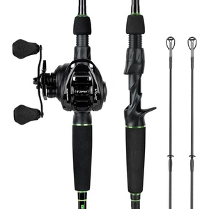 image:imageKastKing Zephyr DualTip Fishing Rod and Reel ComboSpinning amp Baitcaster ComboDual Tips Section for Different PowersIM6 Graphite 2Piece Rod with Extra TipSensitive amp PowerfulFreshwater FishingCast 66 Ml M Dualtip Rod  Left Handedblack