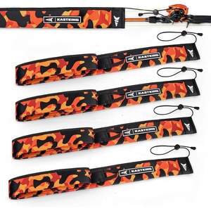 image:imageKastKing MeshGuard Camo Neoprene Fishing Rod Socks Fishing Rod Sleeve Floating Rod Sleeves Adjustable Lanyard amp Builtin Hanging Loop Fits Casting Spinning and Fly RodsOrange Camo 4 Pcs