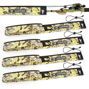 image:imageKastKing MeshGuard Camo Neoprene Fishing Rod Socks Fishing Rod Sleeve Floating Rod Sleeves Adjustable Lanyard amp Builtin Hanging Loop Fits Casting Spinning and Fly RodsKhaki Camo 4 Pcs