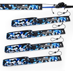 image:imageKastKing MeshGuard Camo Neoprene Fishing Rod Socks Fishing Rod Sleeve Floating Rod Sleeves Adjustable Lanyard amp Builtin Hanging Loop Fits Casting Spinning and Fly RodsBlue Camo 4 Pcs