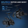 image:imageKastKing Verus Spinning Fishing Reel Lightweight Nylitech Body  UltraLightweight 621521Gear Ratio Aerodynamic Reel Rotor 101 Stainless Steel BB Lightweight Nylitech BodyBlack