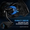 image:imageKastKing Verus Spinning Fishing Reel Lightweight Nylitech Body  UltraLightweight 621521Gear Ratio Aerodynamic Reel Rotor 101 Stainless Steel BB Lightweight Nylitech BodyBlack