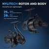 image:imageKastKing Verus Spinning Fishing Reel Lightweight Nylitech Body  UltraLightweight 621521Gear Ratio Aerodynamic Reel Rotor 101 Stainless Steel BB Lightweight Nylitech BodyBlack