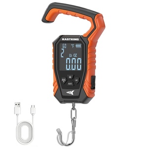 image:imageKastKing Weighmaster MechanicalDigital Fishing Scale 120 lb Capacity 25 Backlit Display HighPrecision Sensor 9 Weight Memory Temperature Detection IPX6 Waterproof Fishing GiftsB Orange