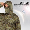 image:imageKastKing Mens Hoodie Shirt UPF 50 Long Sleeve Fishing Shirt UV Protection ShirtB Forest View With Neck Gaiter