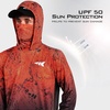 image:imageKastKing Mens Hoodie Shirt UPF 50 Long Sleeve Fishing Shirt UV Protection ShirtRblaze Fade With Neck Gaiter