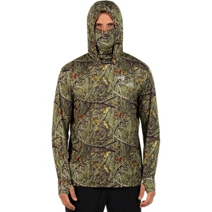 image:imageKastKing Mens Hoodie Shirt UPF 50 Long Sleeve Fishing Shirt UV Protection ShirtB Forest View With Neck Gaiter