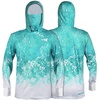 image:imageKastKing Performance UPF50 Fishing Hoodie for Men and WomenKturquoise Fade With Neck Gaiter