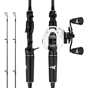 image:imageKastKing Lethal Phantom TwinTip Fishing Rod and Reel ComboRH Reel  68 M Rod 2Piece  Extra Tip