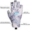 image:imageKastKing Sol Armis UPF50 Fingerless Fishing Gloves Men and WomenA Silver Mist Prym1