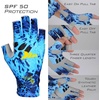 image:imageKastKing Sol Armis UPF50 Fingerless Fishing Gloves Men and WomenC Shoreline Prym1