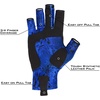 image:imageKastKing Sol Armis UPF50 Fingerless Fishing Gloves Men and WomenK Blue Patriot