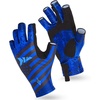 image:imageKastKing Sol Armis UPF50 Fingerless Fishing Gloves Men and WomenK Blue Patriot