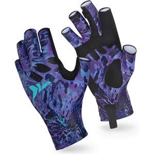 image:imageKastKing Sol Armis UPF50 Fingerless Fishing Gloves Men and WomenD Purple Tang Prym1