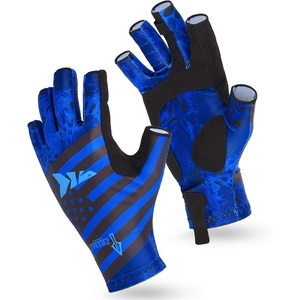 image:imageKastKing Sol Armis UPF50 Fingerless Fishing Gloves Men and WomenK Blue Patriot